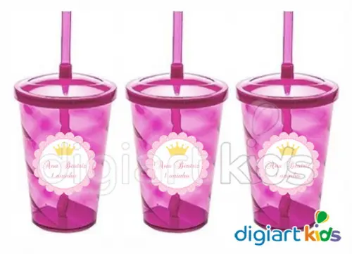 Copo com Canudo Shake Twister Realeza