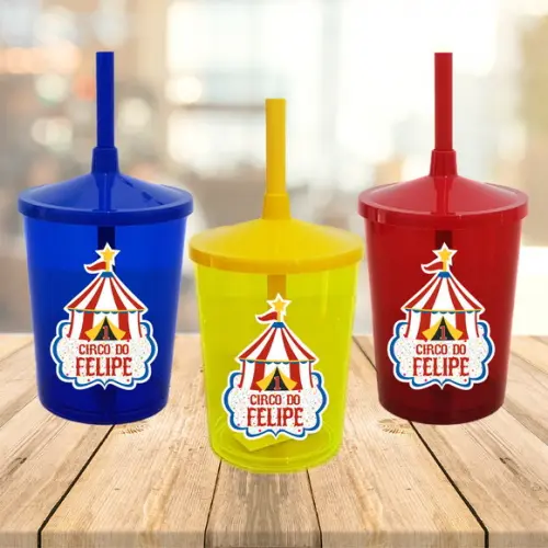 Copo com Canudo Tenda de Circo