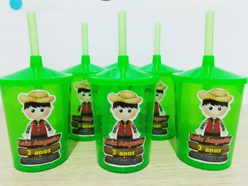 Copo Mini Shake Personalizado Festa Junina