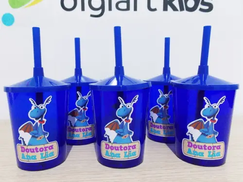 Copo Mini Shake Personalizado Dra Brinquedos