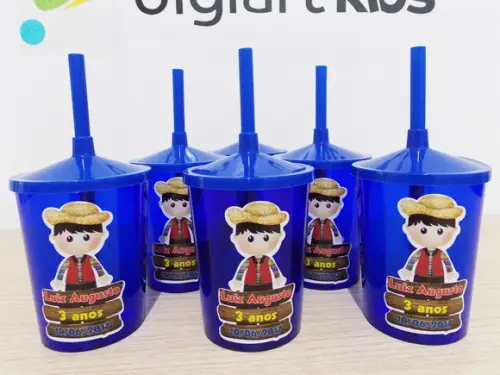 Copo Mini Shake Personalizado Festa Junina