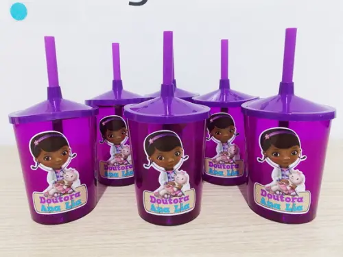 Copo Mini Shake Personalizado Dra Brinquedos