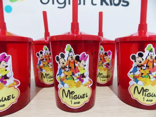 Copo Mini Shake Personalizado Mickey e Sua Turma
