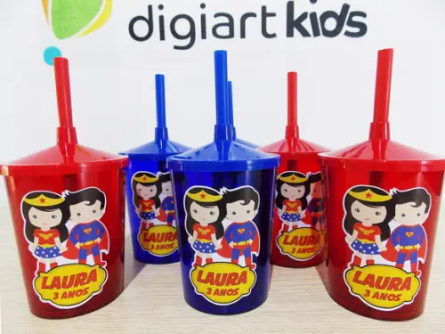 Copo Mini Shake Personalizado Heróis