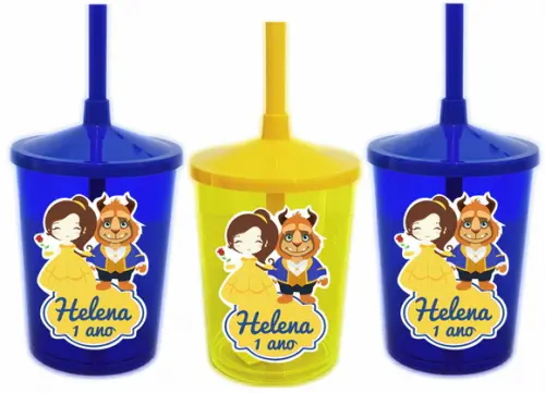 Copo Shake Twister A Bela e a Fera