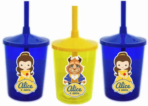 Copo Shake Twister A Bela e a Fera