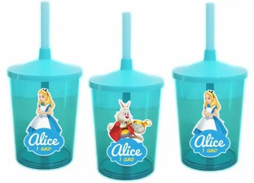 Copo Shake Twister Alice e Coelho