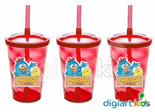 Copo Shake Twister Galinha Pintadinha