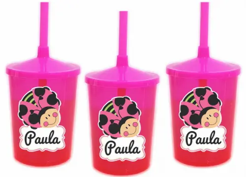 Copo Shake Twister Joaninha