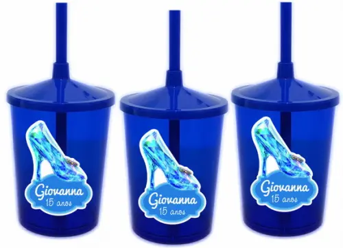Copo Shake Twister Sapatinho Cinderela