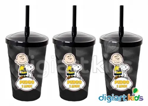 Copo Shake Twister Snoopy e Charlie Brown