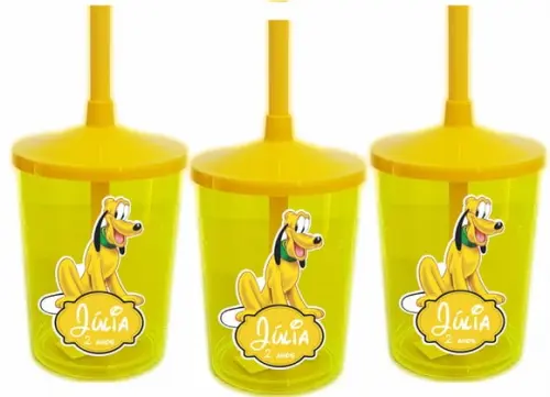Copo Shake Twister Turma do Mickey - Pluto e Pateta