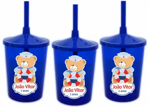 Copo Shake Twister Ursinho Marinheiro