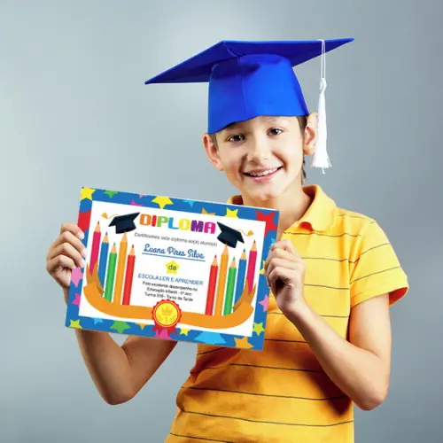 Diploma Certificado Infantil Grande A4