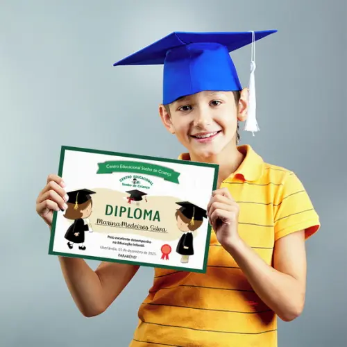 Diploma Certificado Infantil Pequeno A5