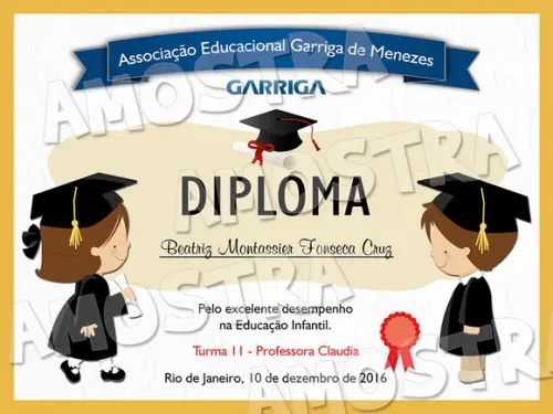 Diploma Certificado Infantil Pequeno A5