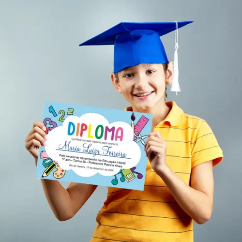 Diploma Certificado Infantil Pequeno A5
