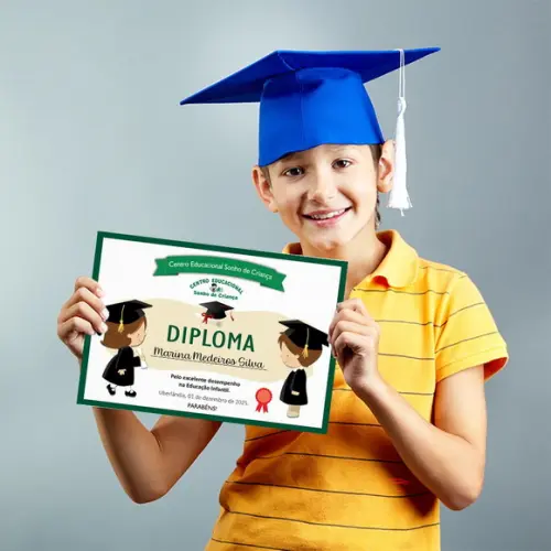 Diploma Certificado Infantil Grande A4