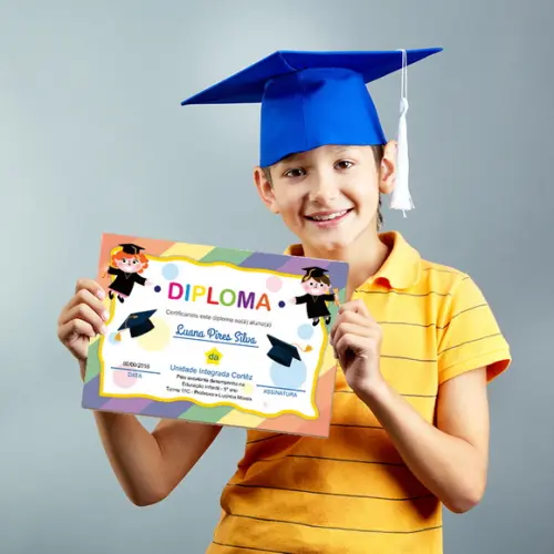 Diploma Certificado Infantil Pequeno A5