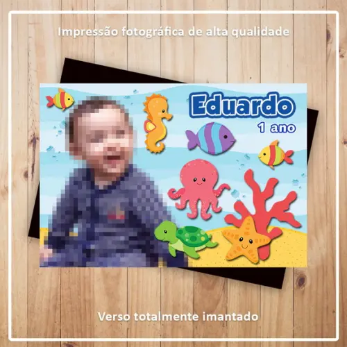 Imã de Geladeira 10x15cm Fundo do Mar