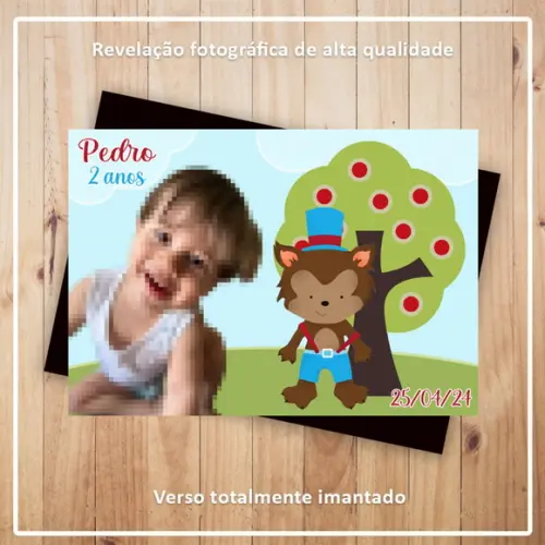 Imã de Geladeira 10x7cm Lobo Mau - Pedido Personalizado