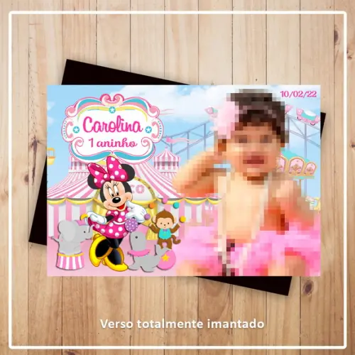 Imã de Geladeira 10x7cm Parque da Minnie