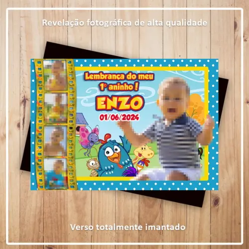 Imã de Geladeira 9x6cm Galinha Pintadinha com Fotos