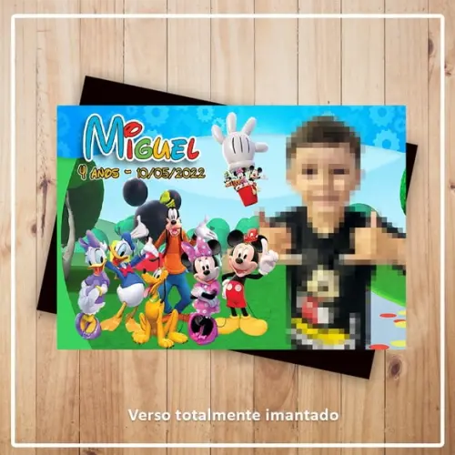 Imã de Geladeira 9x6cm Mickey e Sua Turma