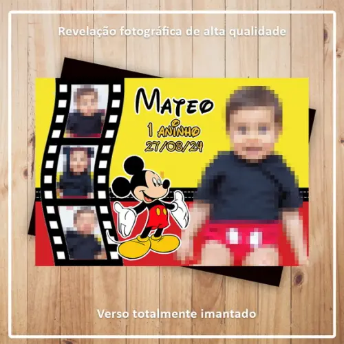 Imã de Geladeira 9x6cm Mickey com Fotos