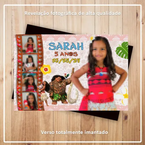 Imã de Geladeira 9x6cm Moana com Fotos