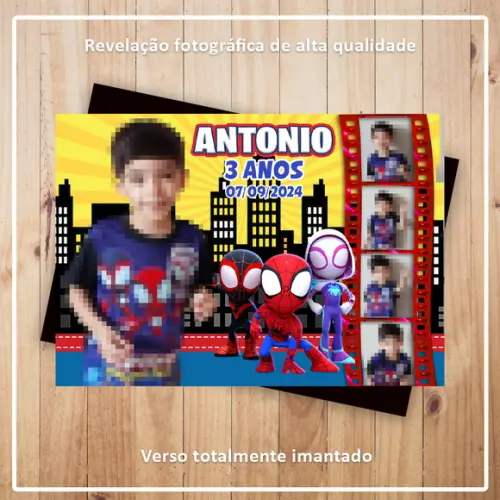 Imã de Geladeira 9x6cm Spidey e Seus Amigos com Fotos
