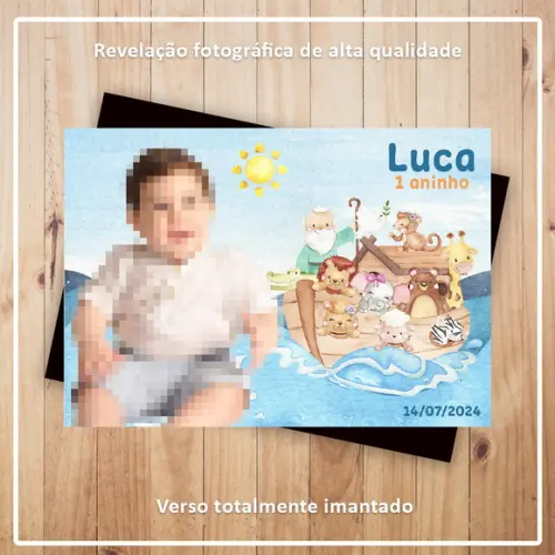 Imã de Geladeira Arca de Noé Aquarela