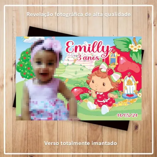 Imã de Geladeira Baby Moranguinho