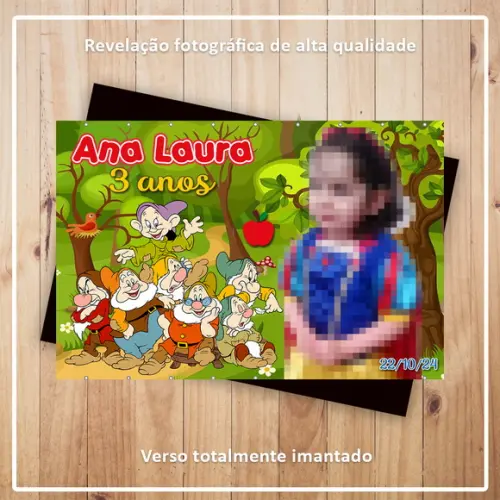 Imã de Geladeira Branca de Neve e 7 Anões