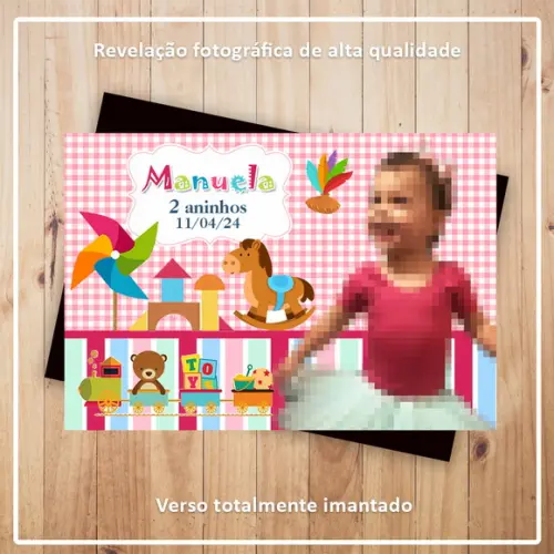 Imã de Geladeira Brinquedos Menina