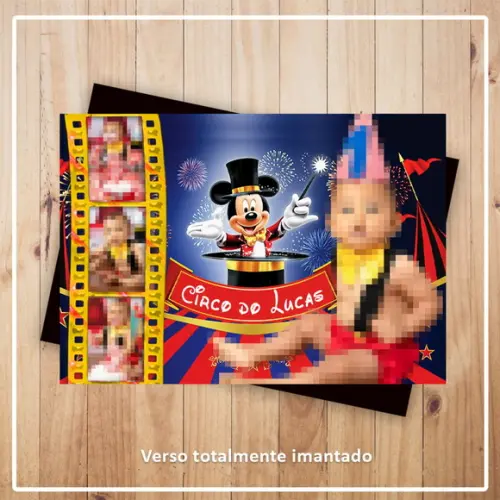Imã de Geladeira Circo do Mickey com Fotos Prazo Reduzido
