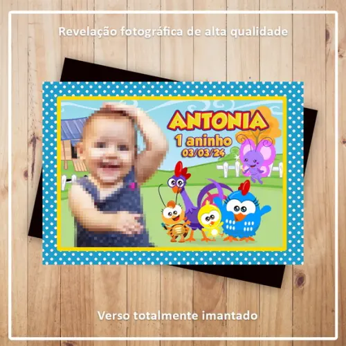 Imã de Geladeira Galinha Pintadinha Mini Prazo Reduzido
