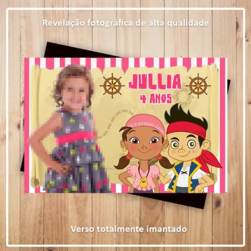 Imã de Geladeira Jake e os Piratas Rosa