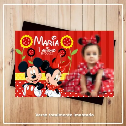 Imã de Geladeira Mickey e Minnie