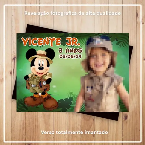 Imã de Geladeira Mickey Safari