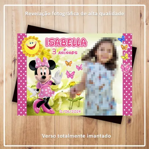 Imã de Geladeira Minnie Rosa