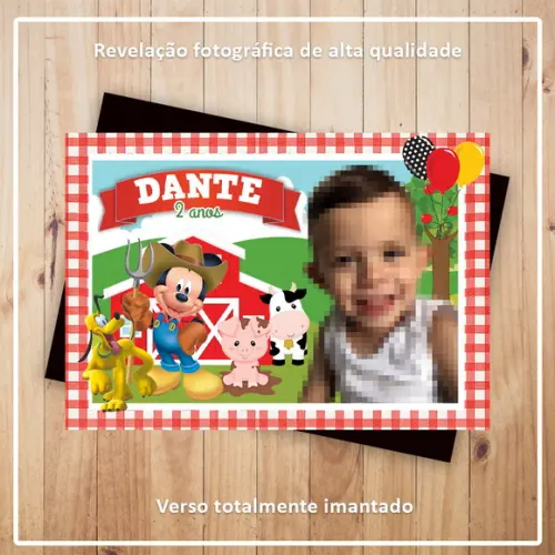 Imã de Geladeira Mickey Fazendeiro
