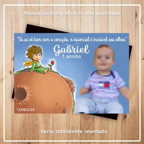 Imã de Geladeira Pequeno Príncipe Cabelo Castanho