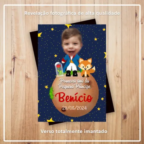 Imã de Geladeira Pequeno Príncipe com Rosto