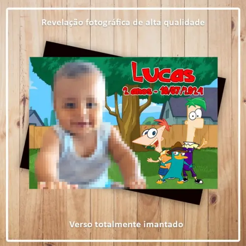Imã de Geladeira Phineas e Ferb