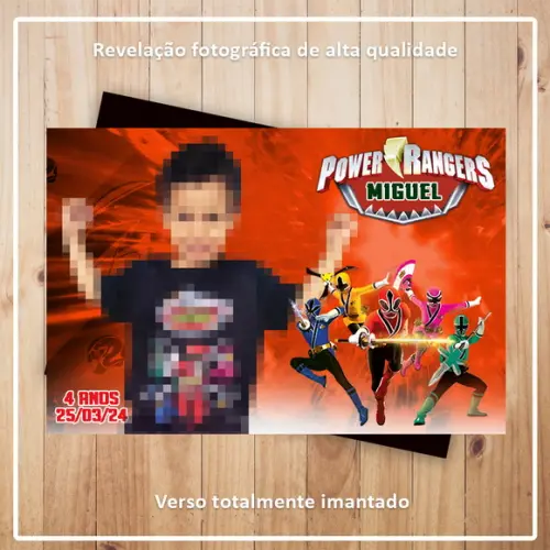Imã de Geladeira Power Rangers