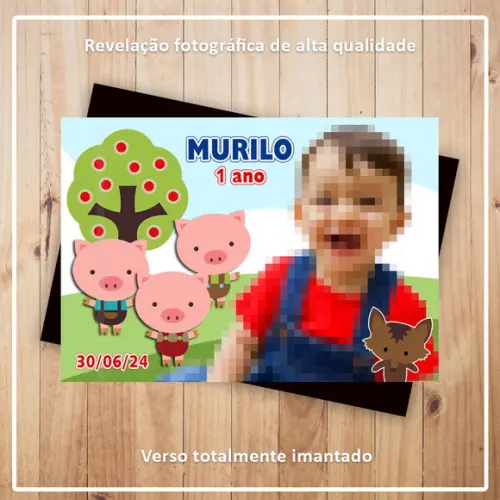 Imã de Geladeira Três Porquinhos