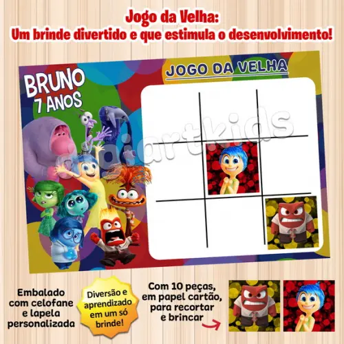 Jogo da Velha Personalizado Divertidamente 2