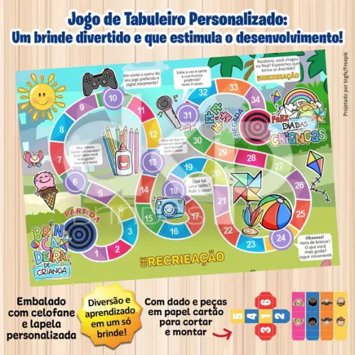 Jogo de Tabuleiro Dia das Crianças