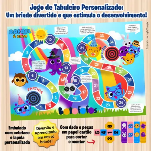 Jogo de Tabuleiro Personalizado Bolofofos